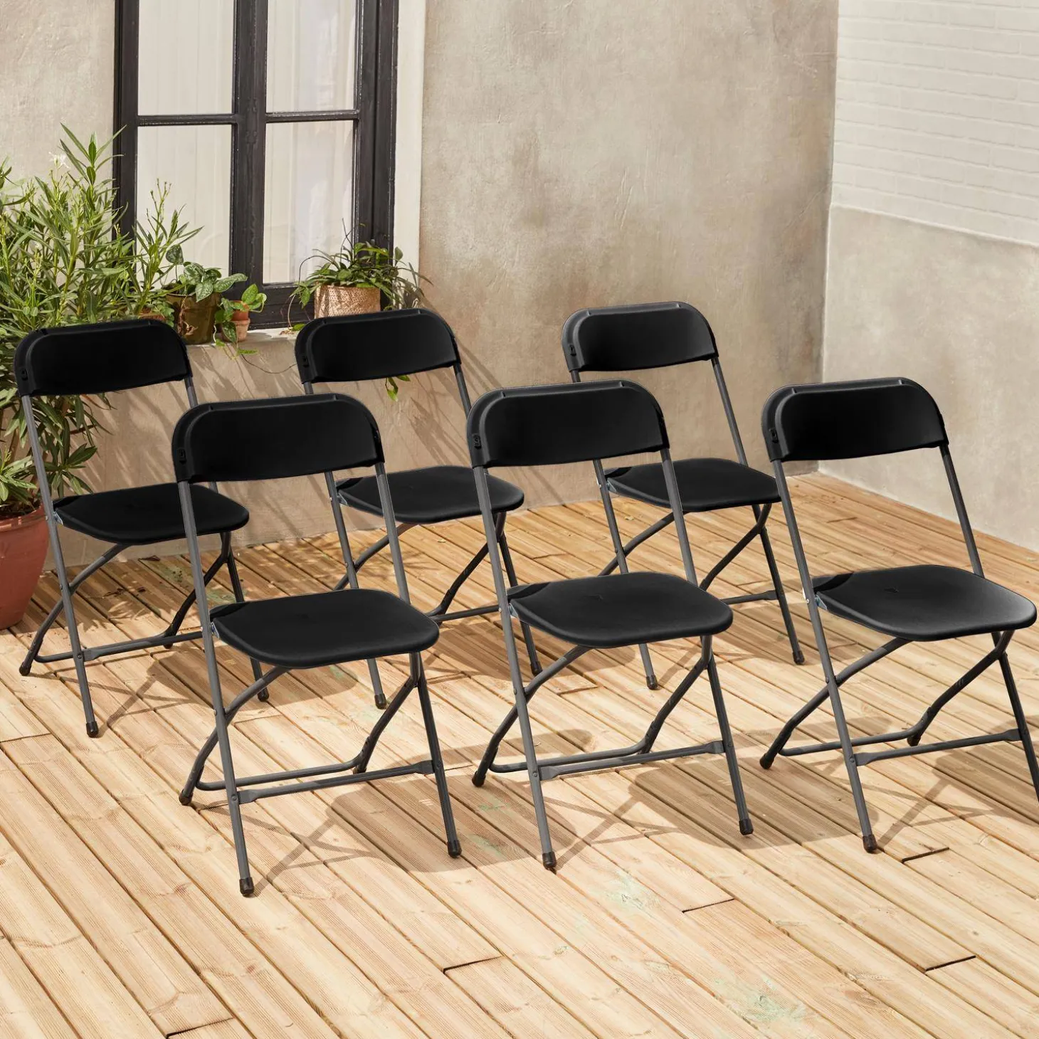 Sillas plegables para eventos, set de 6