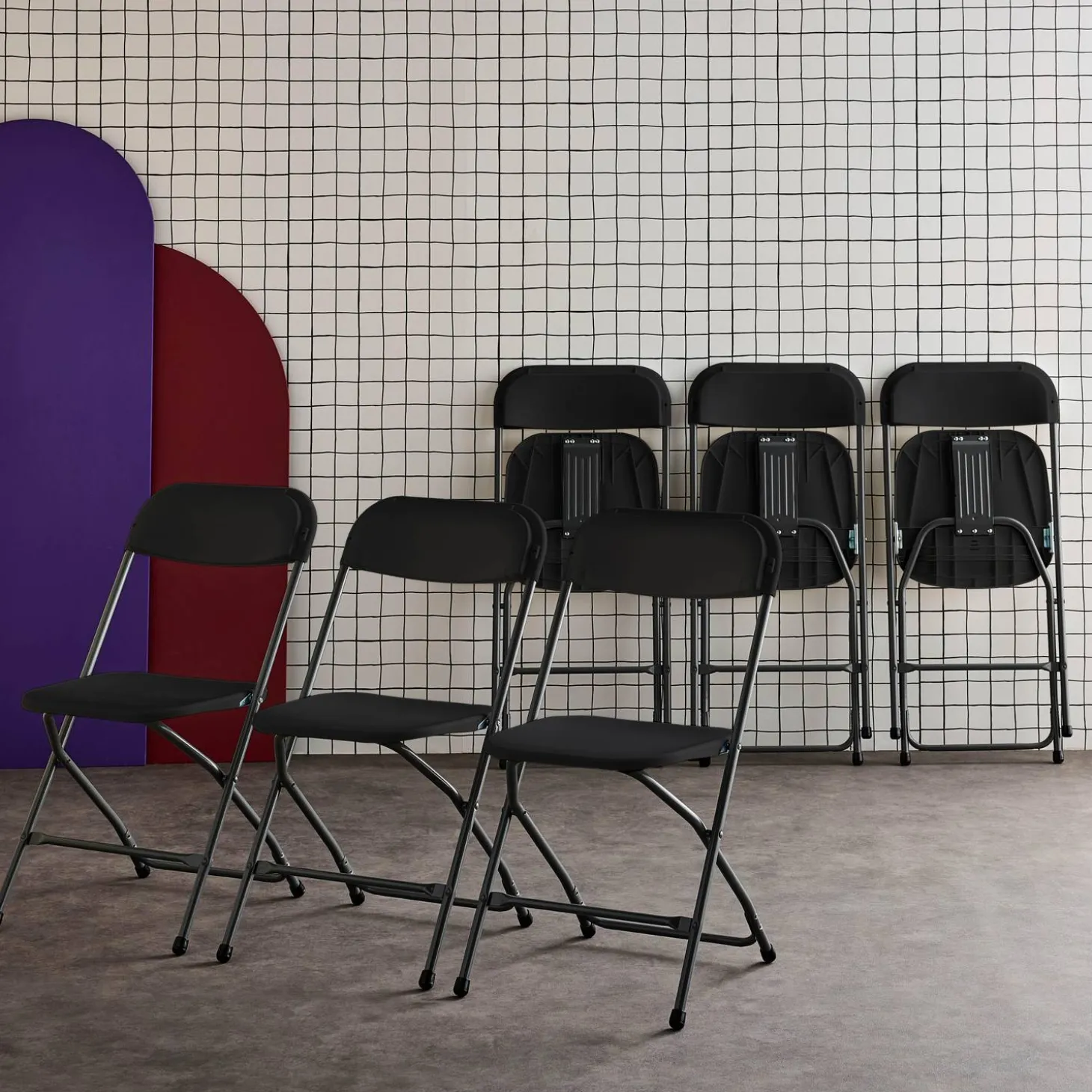 Sillas plegables para eventos, set de 6