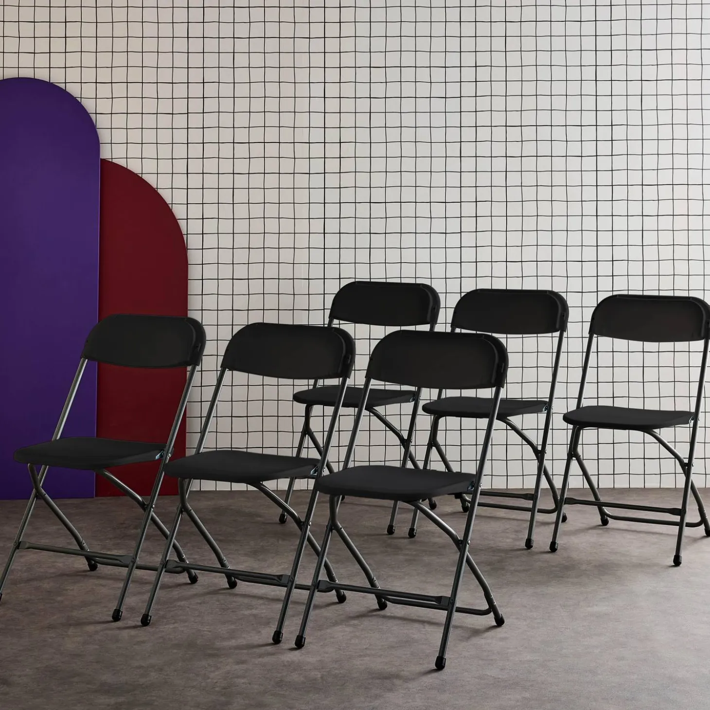 Sillas plegables para eventos, set de 6