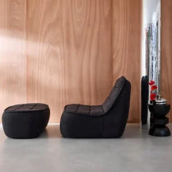 Sillón borreguito con reposapiés