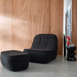 Sillón borreguito con reposapiés