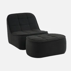 Sillón borreguito con reposapiés