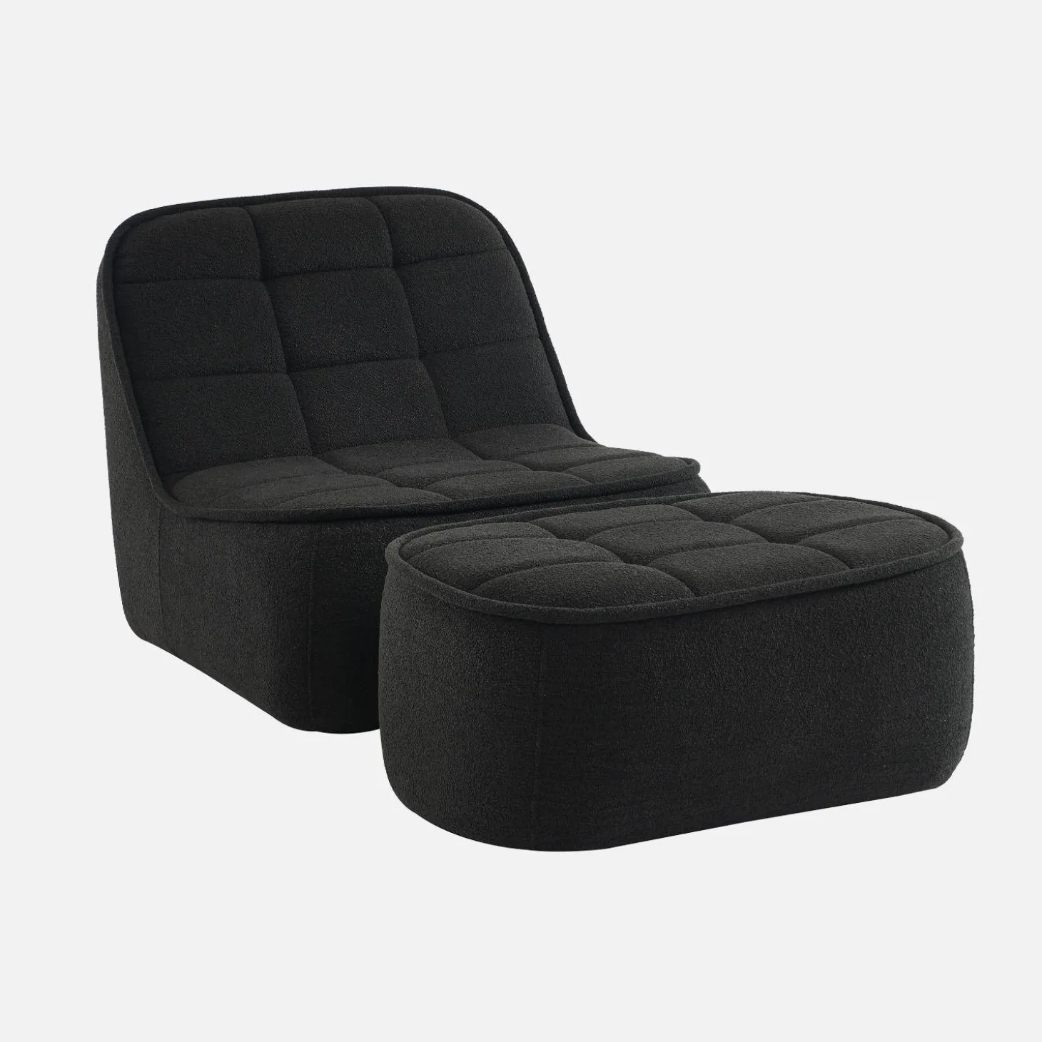 Sillón borreguito con reposapiés