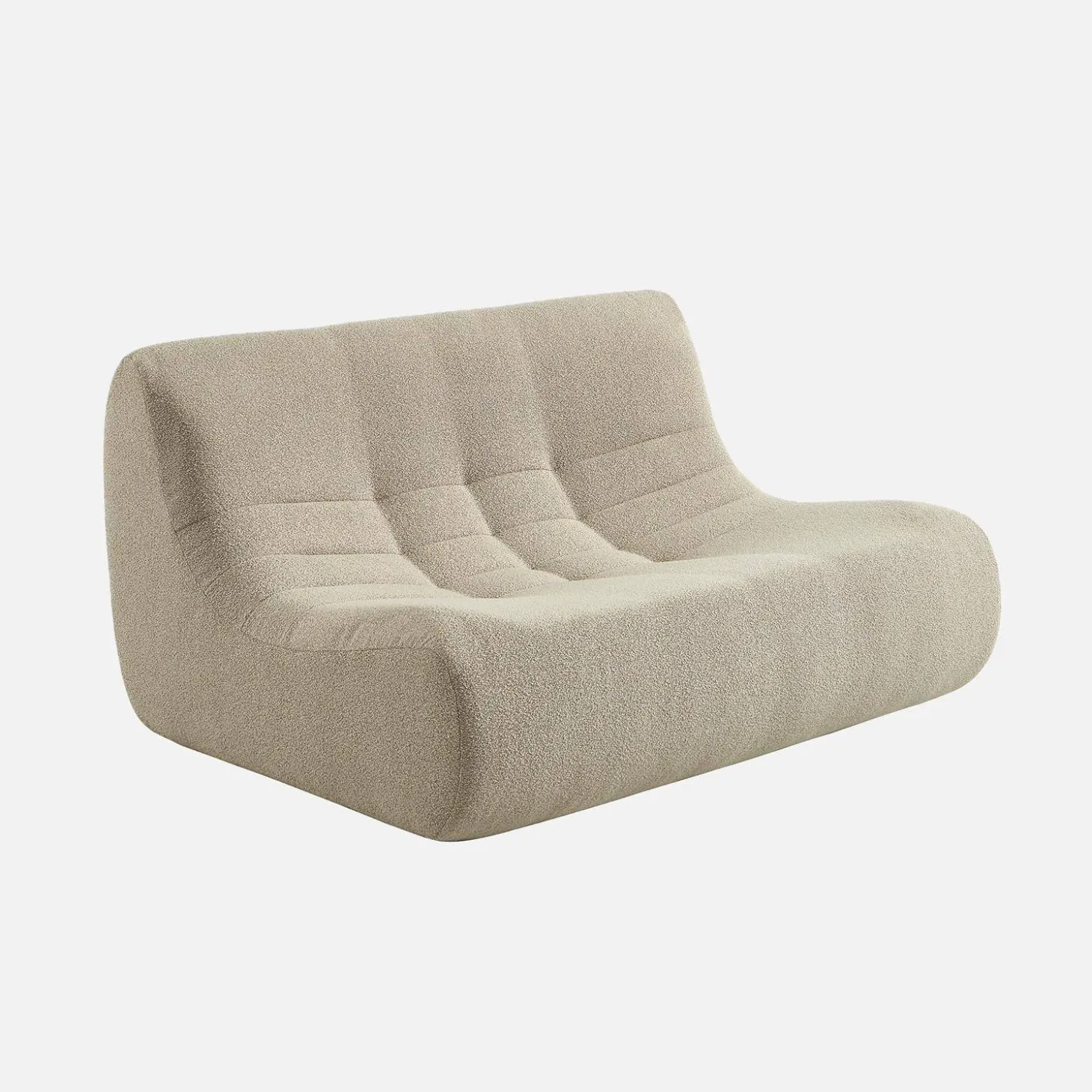 Sillón borreguito texturizada, 2 plazas