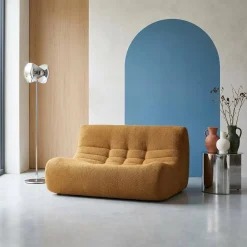 Sillón borreguito texturizada, 2 plazas