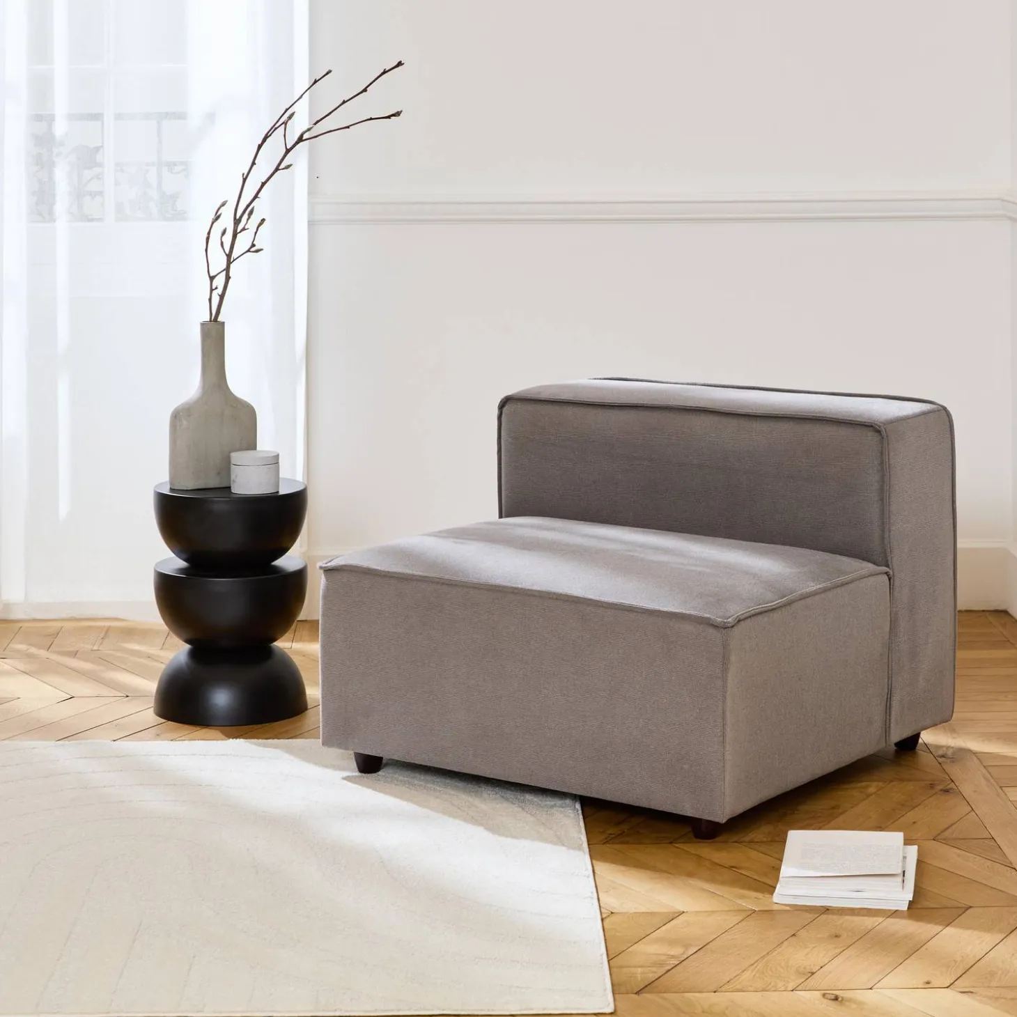 Sillón con asiento, módulo para sofá modular
