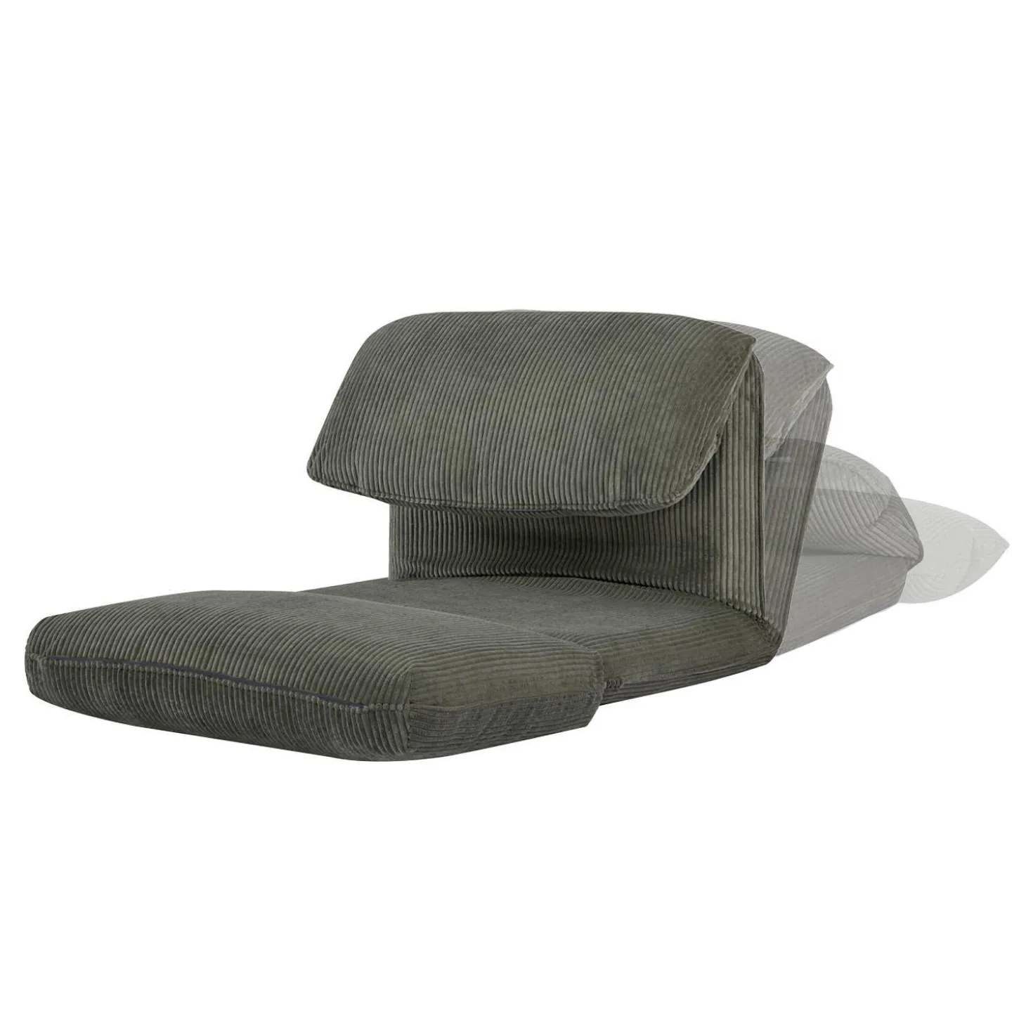 Sillón convertible de pana gruesa