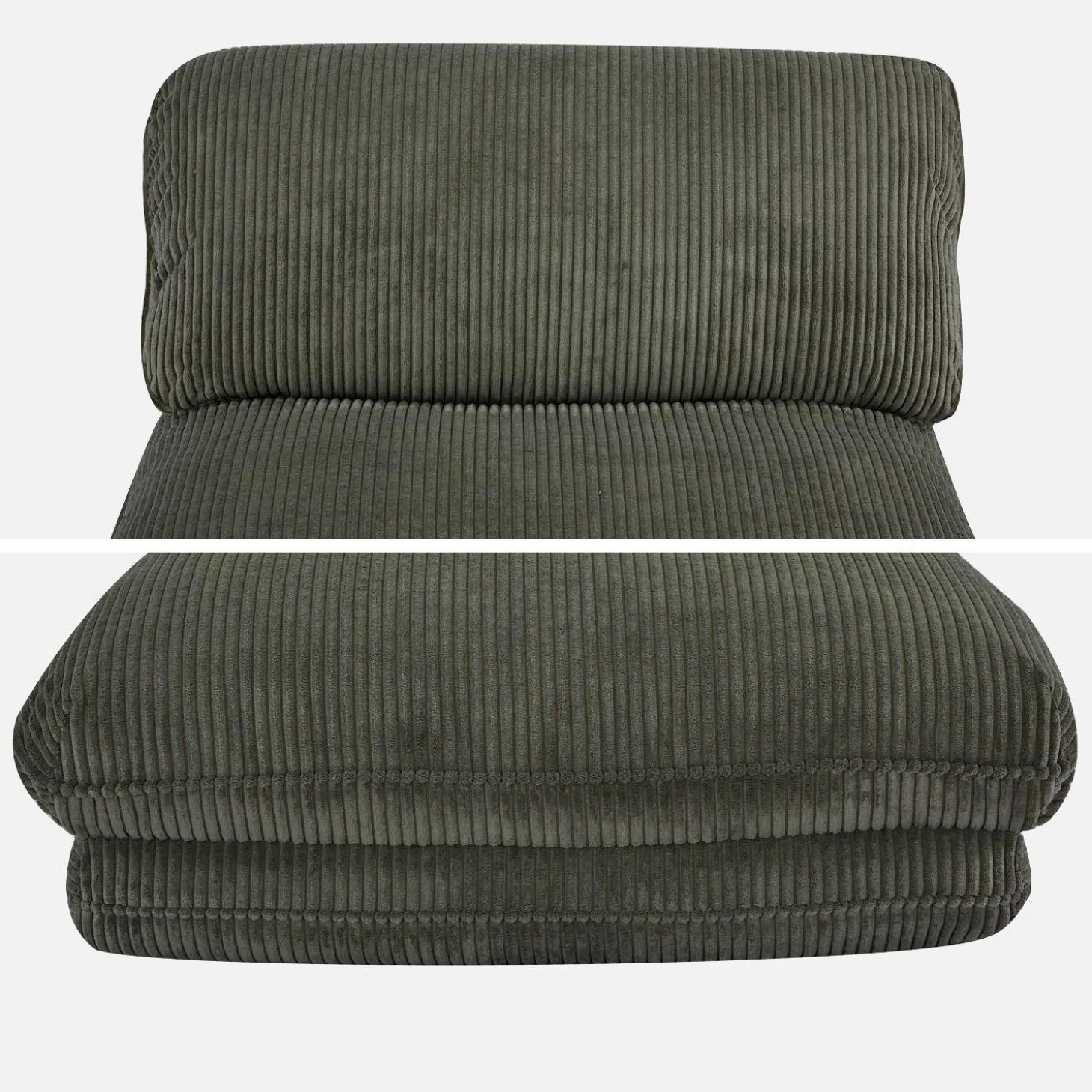 Sillón convertible de pana gruesa