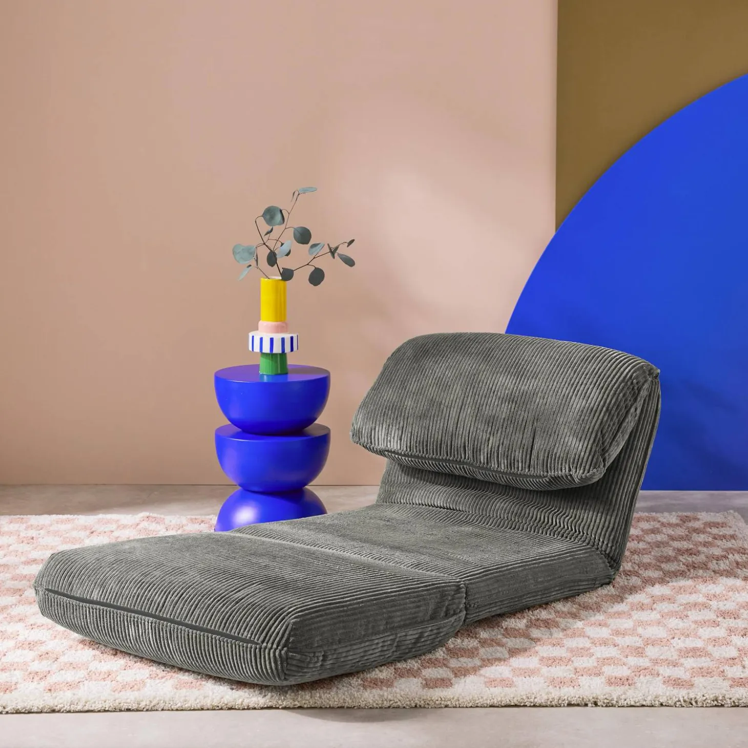 Sillón convertible de pana gruesa