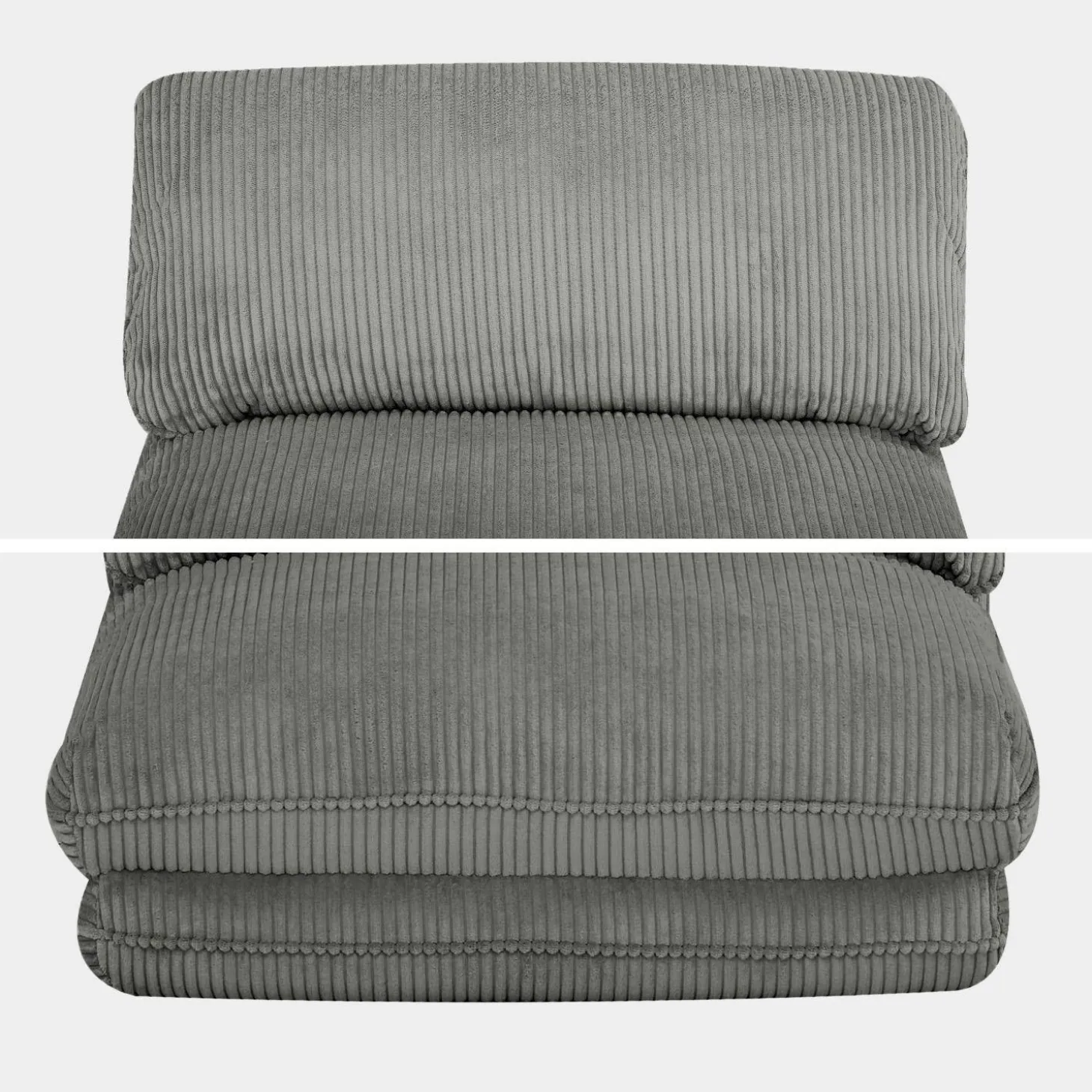 Sillón convertible de pana gruesa