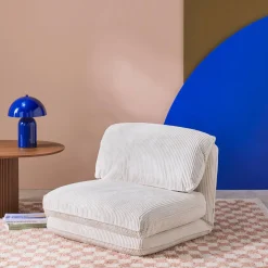 Sillón convertible de pana gruesa