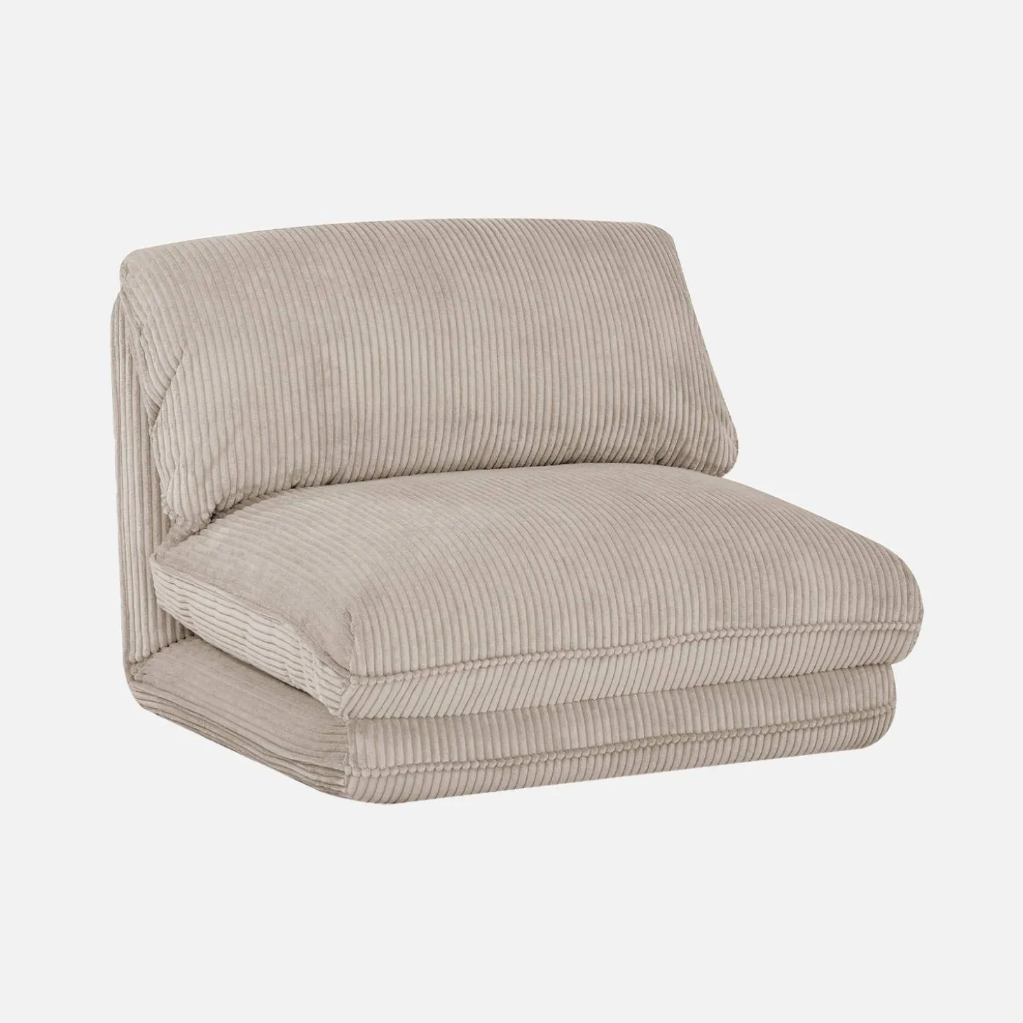 Sillón convertible de pana gruesa