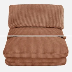 Sillón convertible de pana gruesa