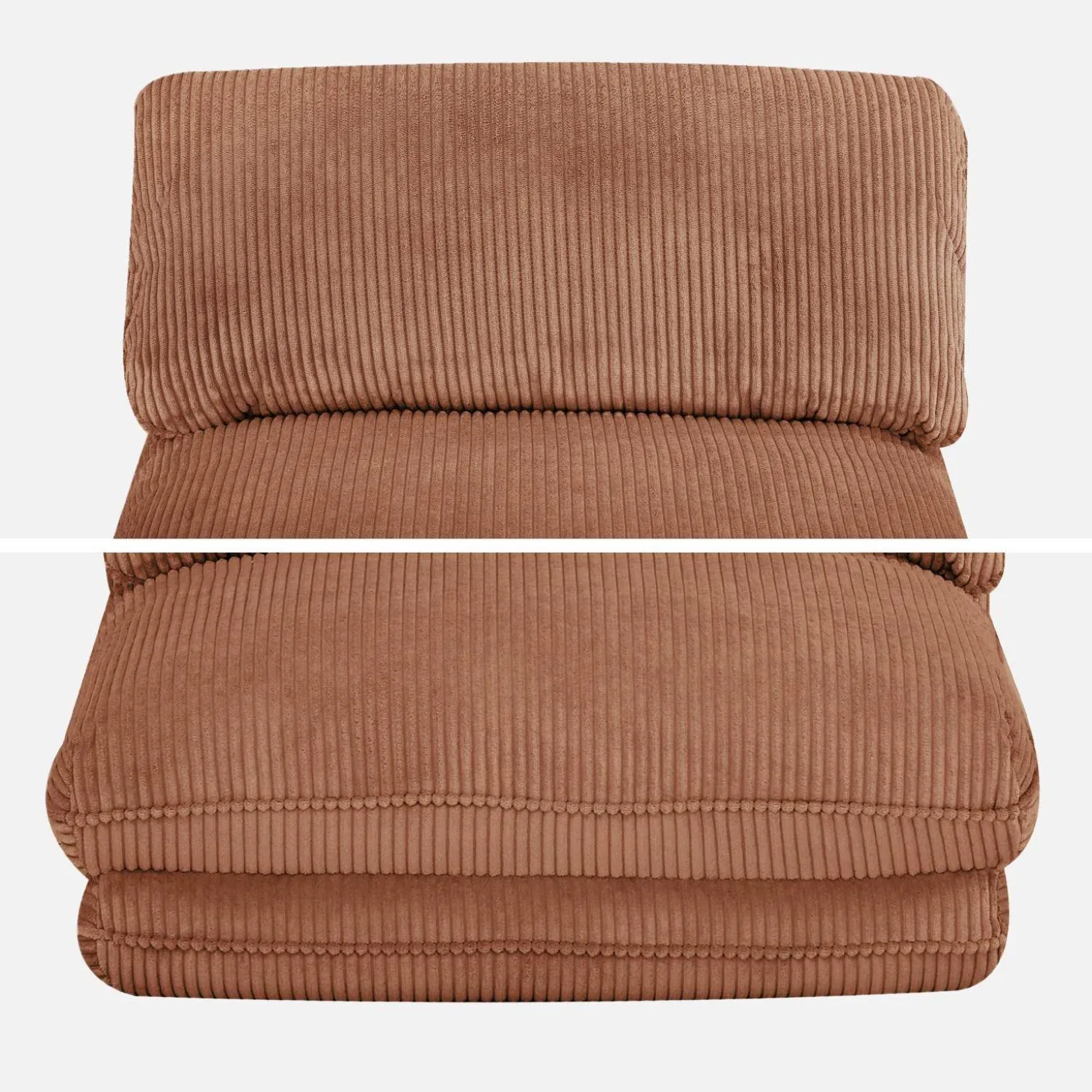 Sillón convertible de pana gruesa