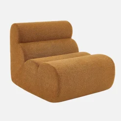 Sillón de borreguito texturizada con reposapiés