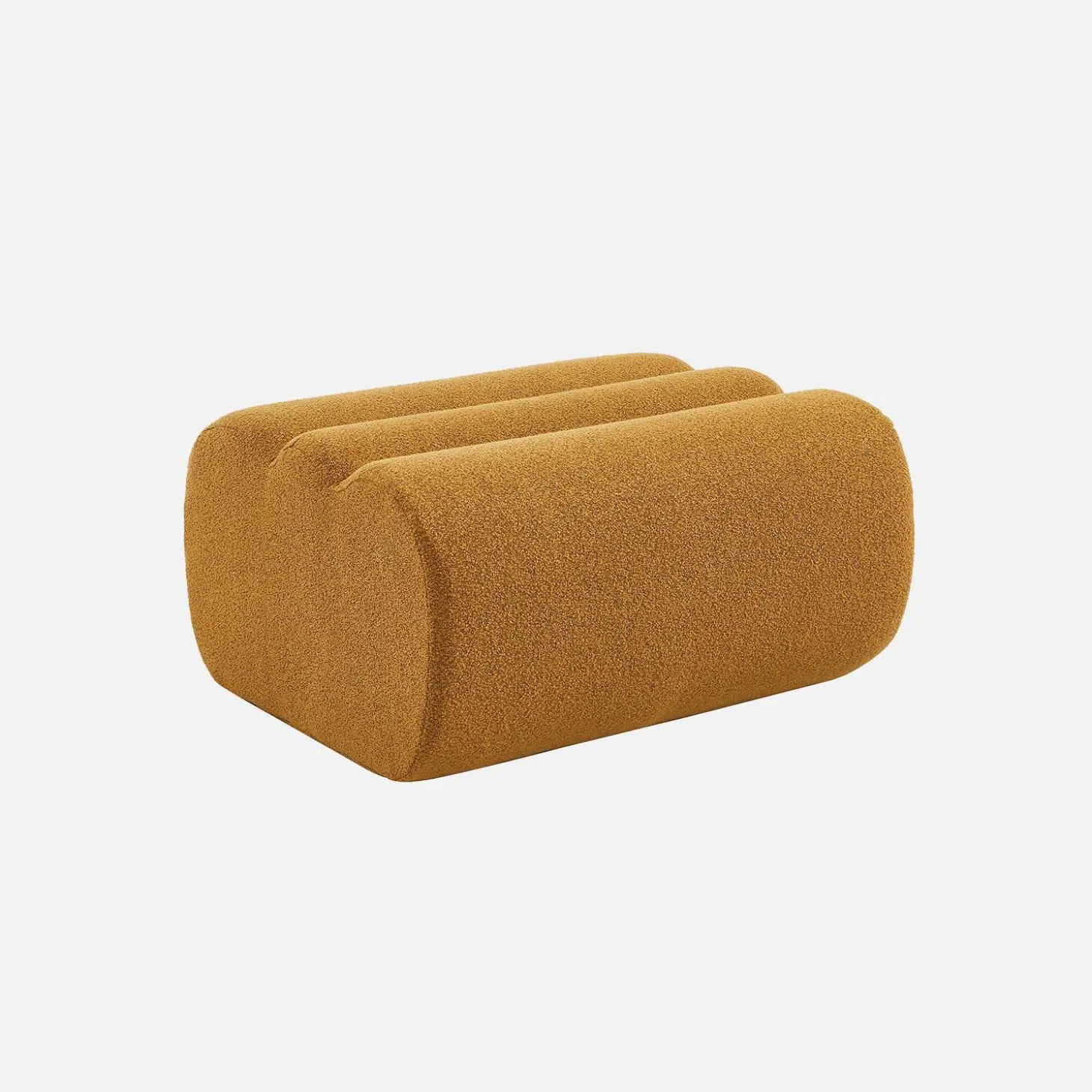 Sillón de borreguito texturizada con reposapiés