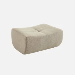 Sillón de borreguito texturizada con reposapiés