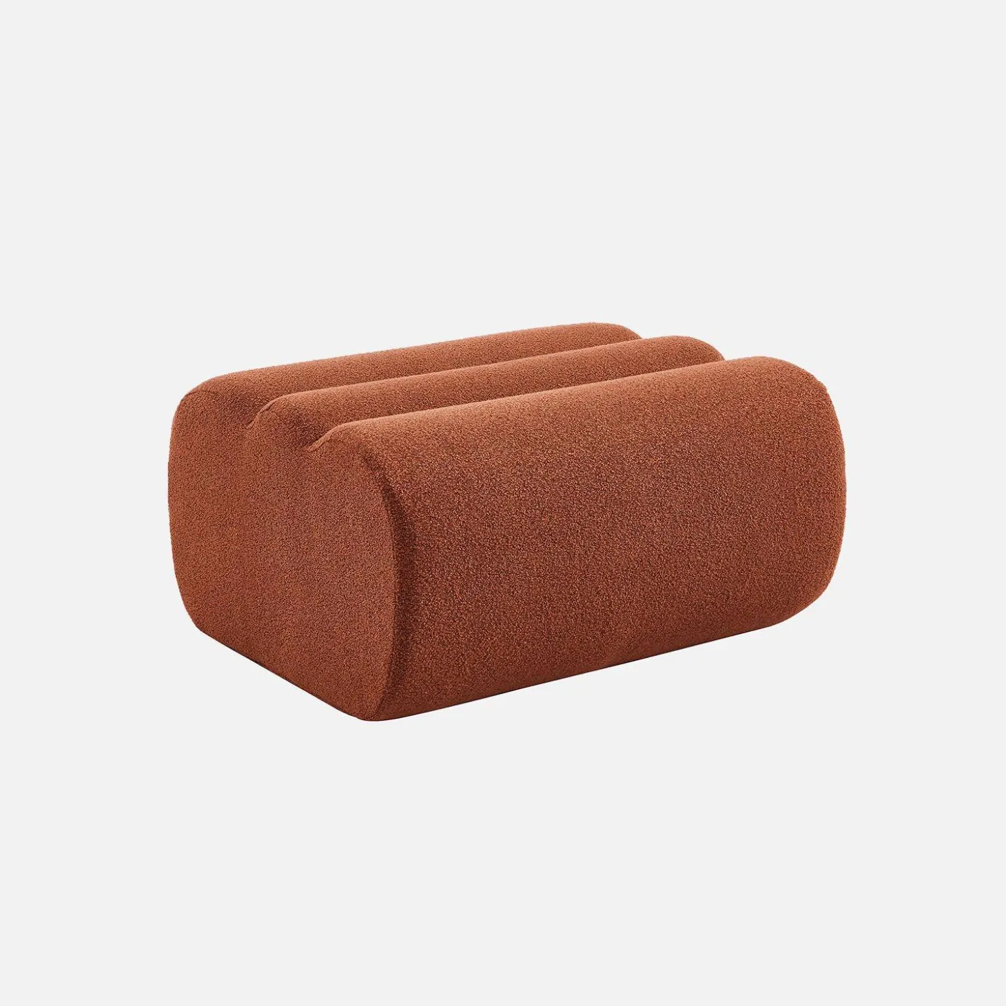 Sillón de borreguito texturizada con reposapiés
