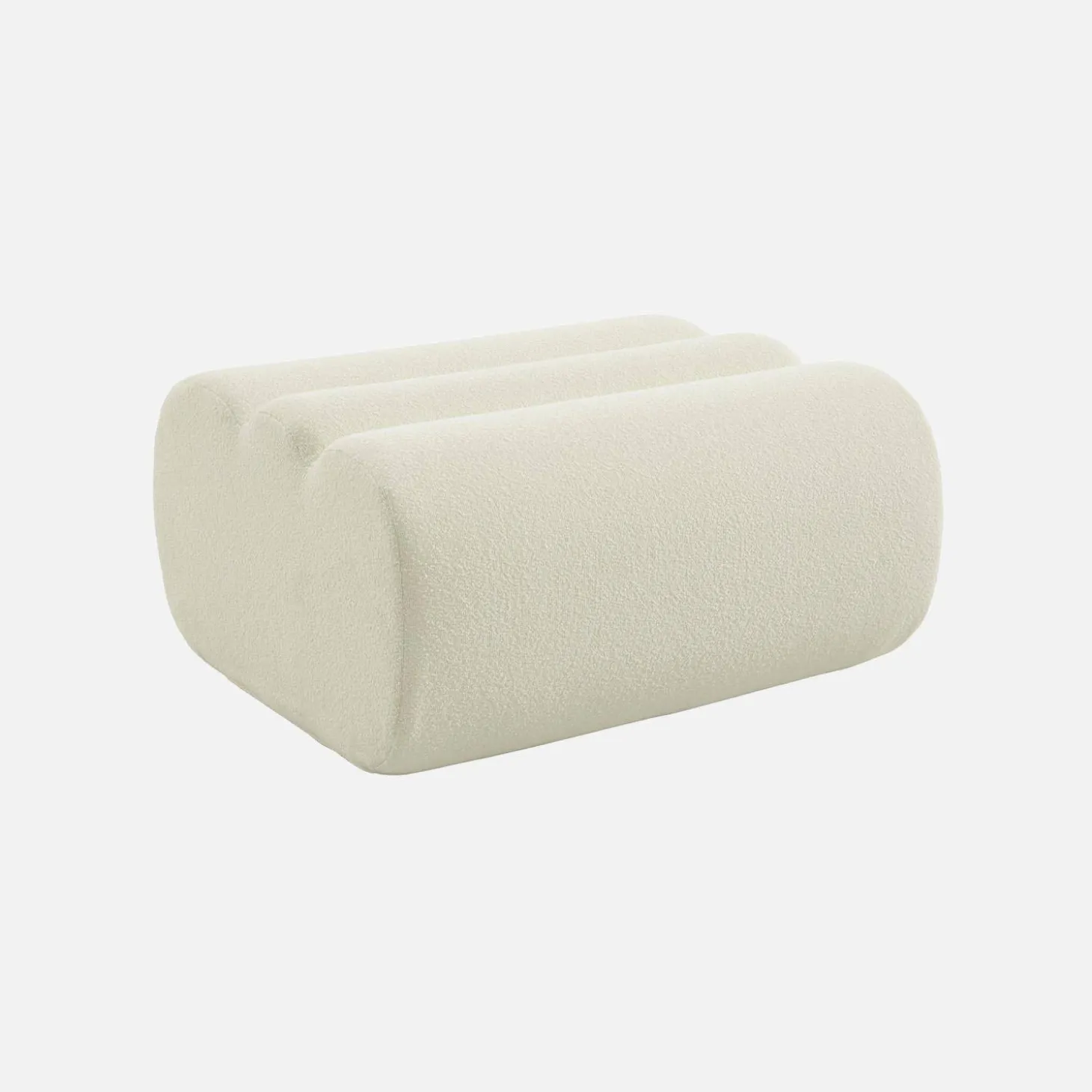 Sillón de borreguito texturizada con reposapiés