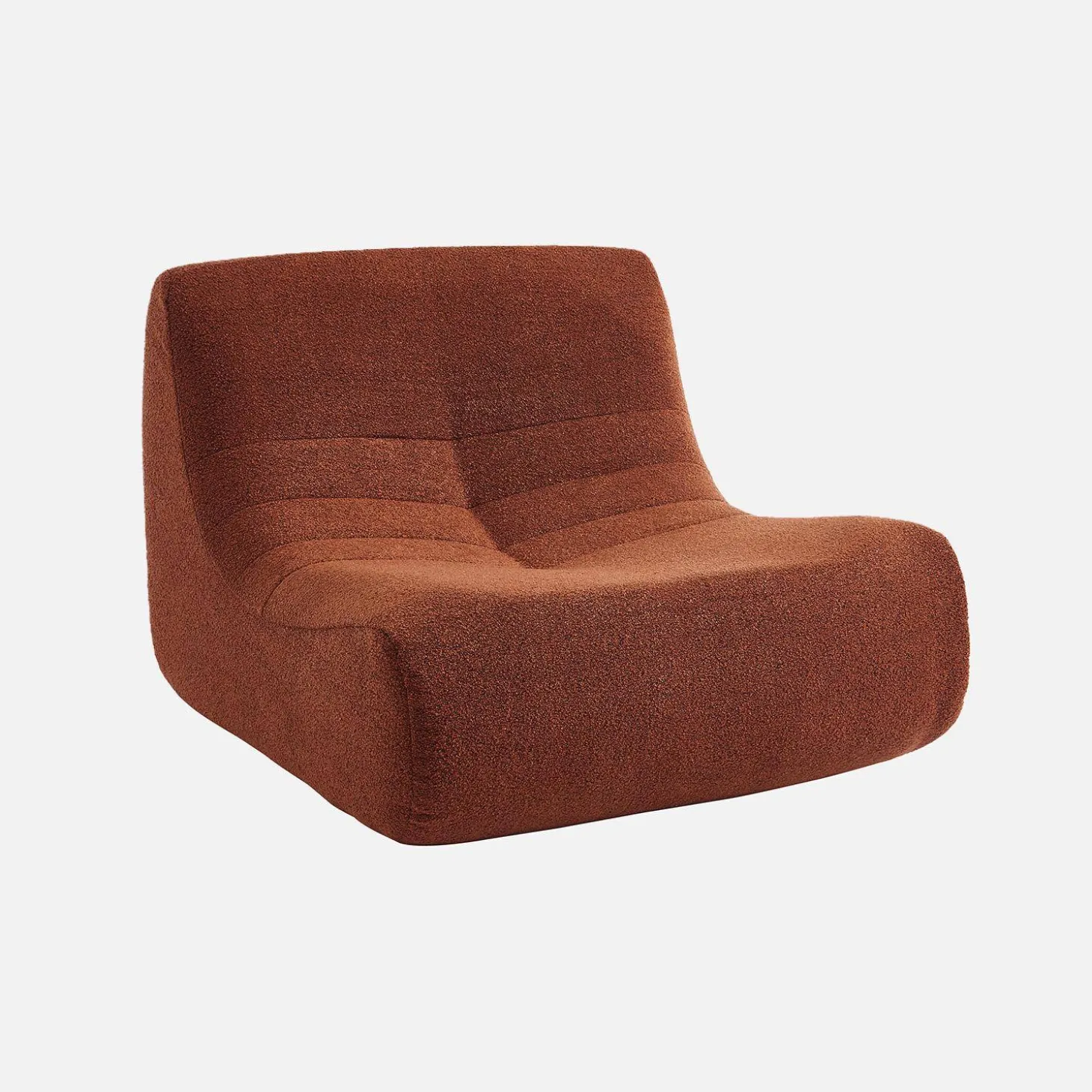 Sillón de borreguito texturizada con reposapiés