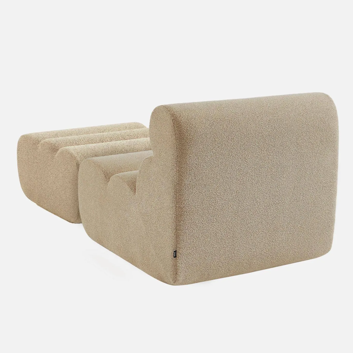 Sillón de borreguito texturizada con reposapiés