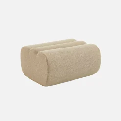 Sillón de borreguito texturizada con reposapiés