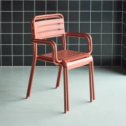 Sillón de jardín bistró de acero, set de 2