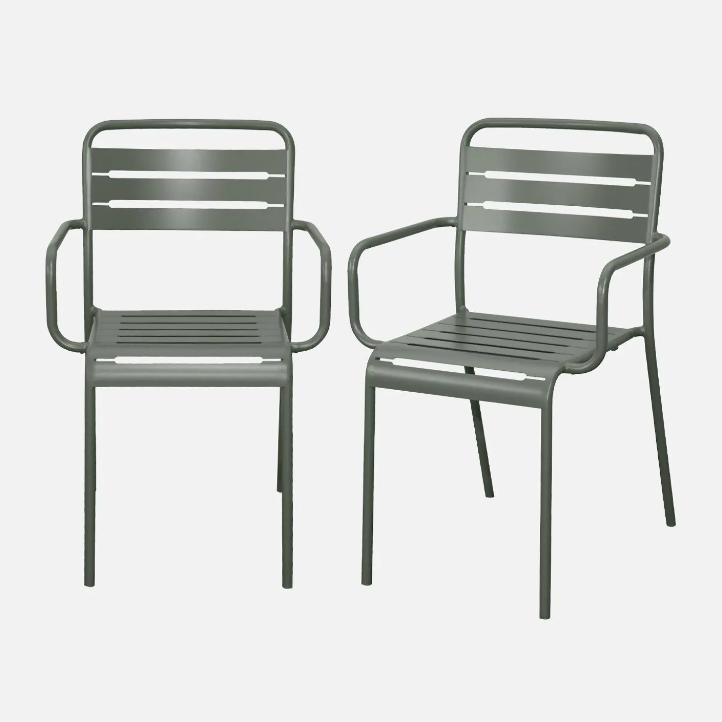 Sillón de jardín bistró de acero, set de 2