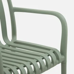 Sillón de jardín con diseño lineal, set de 4