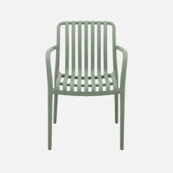 Sillón de jardín con diseño lineal, set de 4