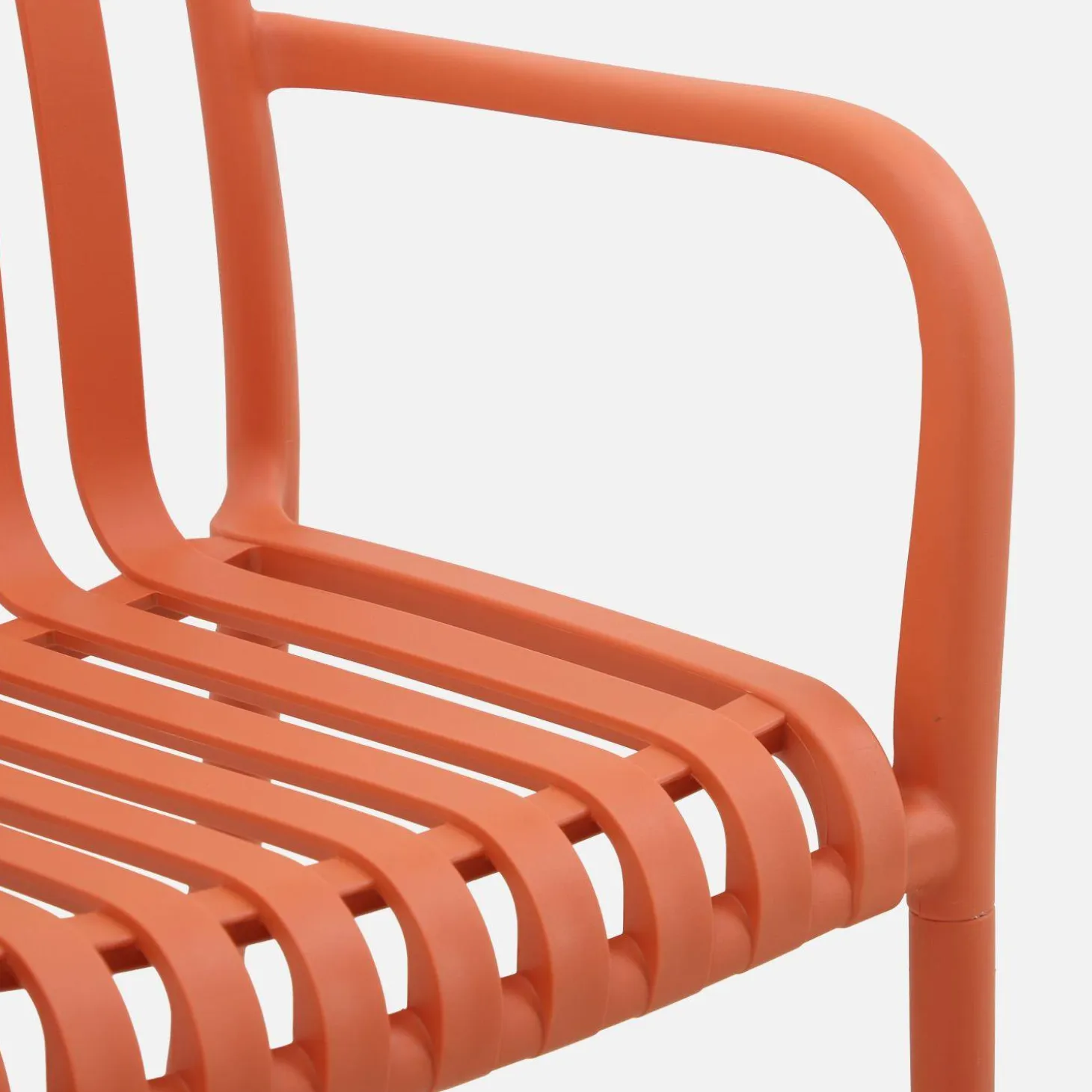 Sillón de jardín con diseño lineal, set de 4