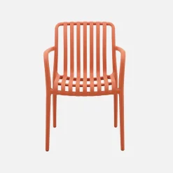 Sillón de jardín con diseño lineal, set de 4