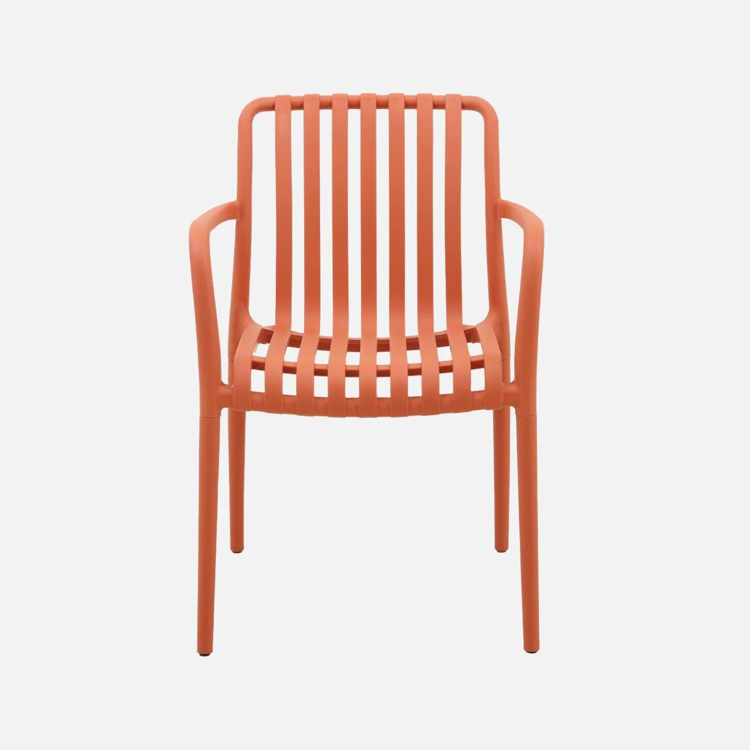 Sillón de jardín con diseño lineal, set de 4