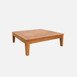 Sillón de jardín con mesa baja de madera de acacia