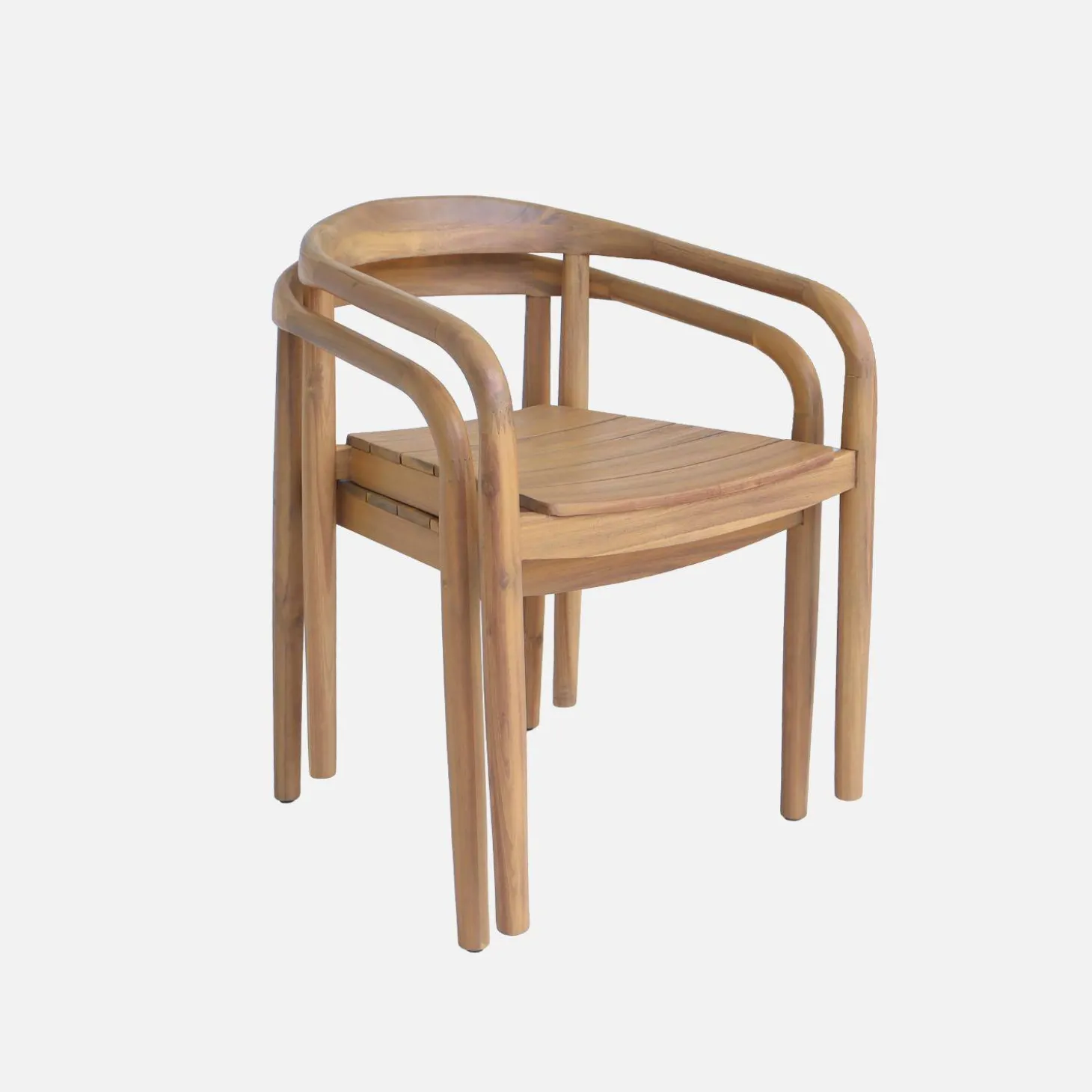 Sillón de jardín de madera de acacia, set de 2