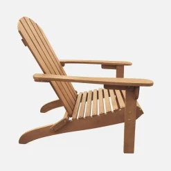Sillón de jardín de madera, set de 2