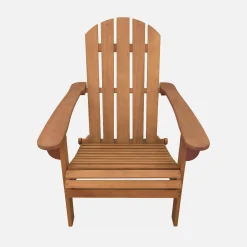 Sillón de jardín de madera, set de 2