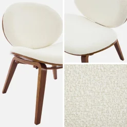 Sillón de madera curvada y borreguito