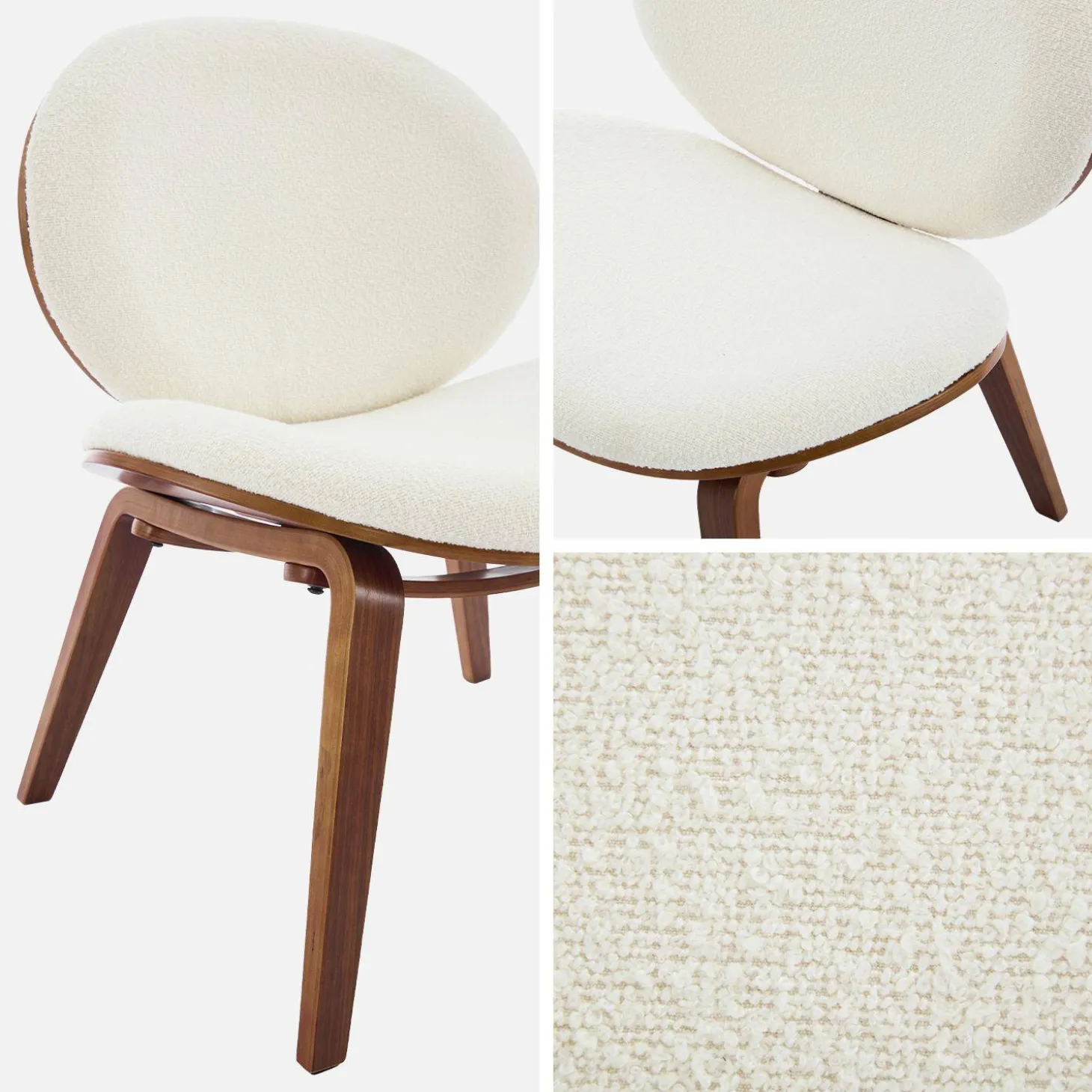 Sillón de madera curvada y borreguito