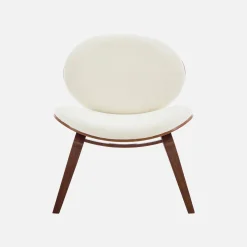 Sillón de madera curvada y borreguito