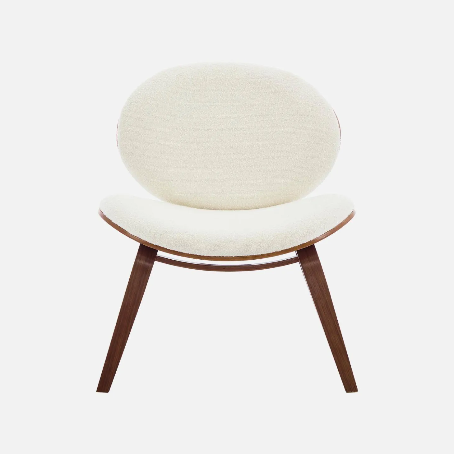 Sillón de madera curvada y borreguito
