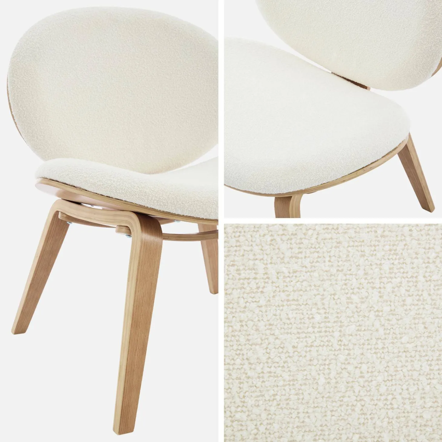 Sillón de madera curvada y borreguito