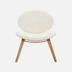 Sillón de madera curvada y borreguito