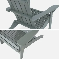 Sillón de madera de acacia con reposabrazos