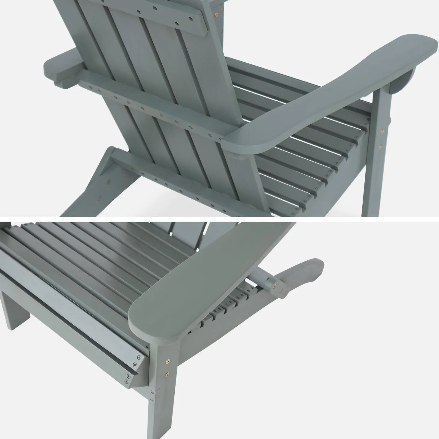 Sillón de madera de acacia con reposabrazos