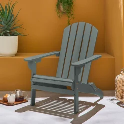 Sillón de madera de acacia con reposabrazos
