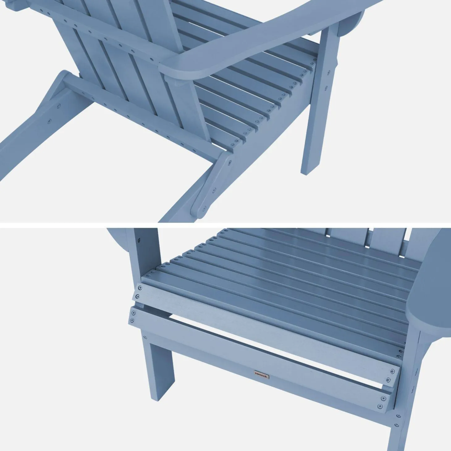 Sillón de madera de acacia con reposabrazos