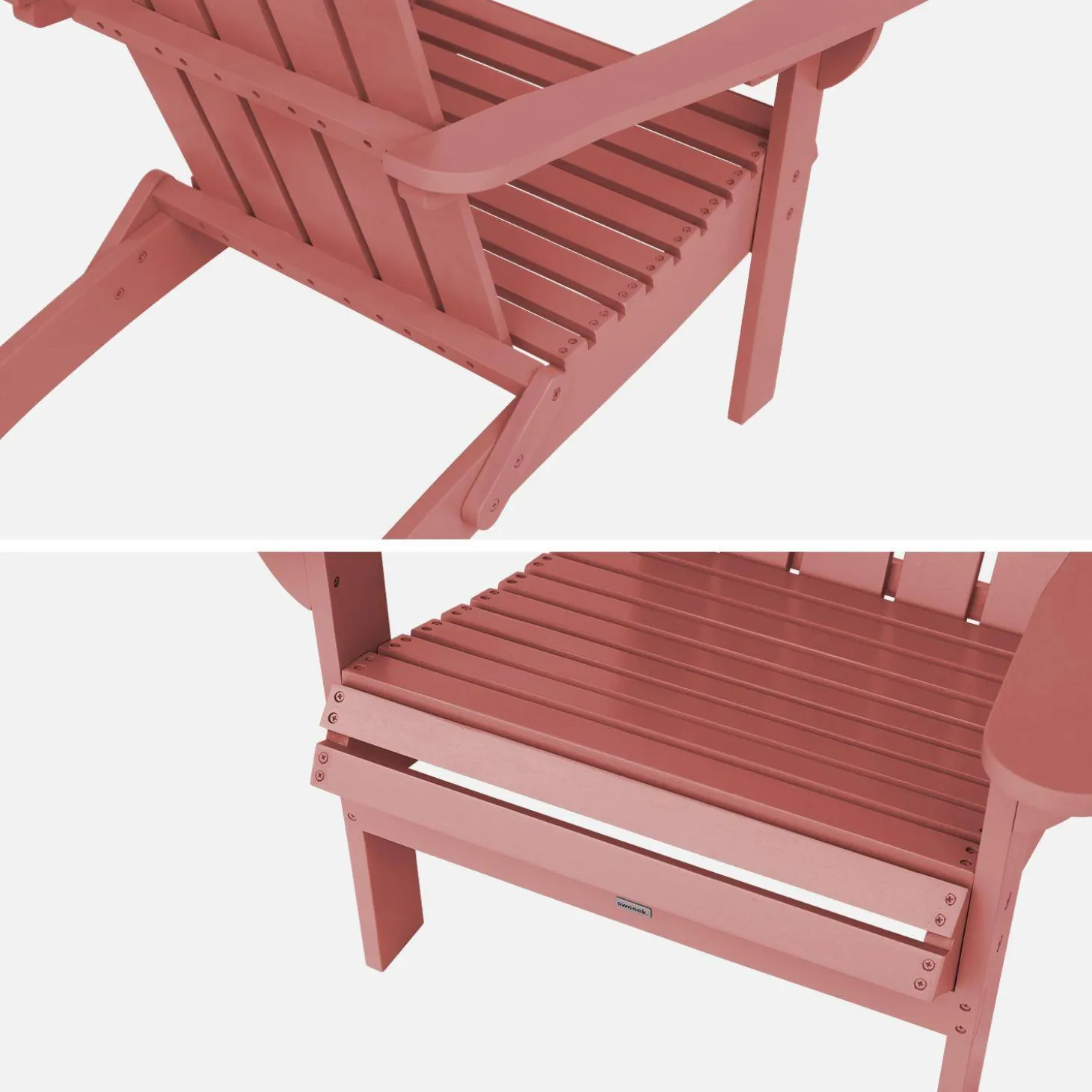 Sillón de madera de acacia con reposabrazos
