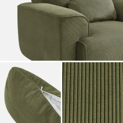 Sillón de pana con cojín