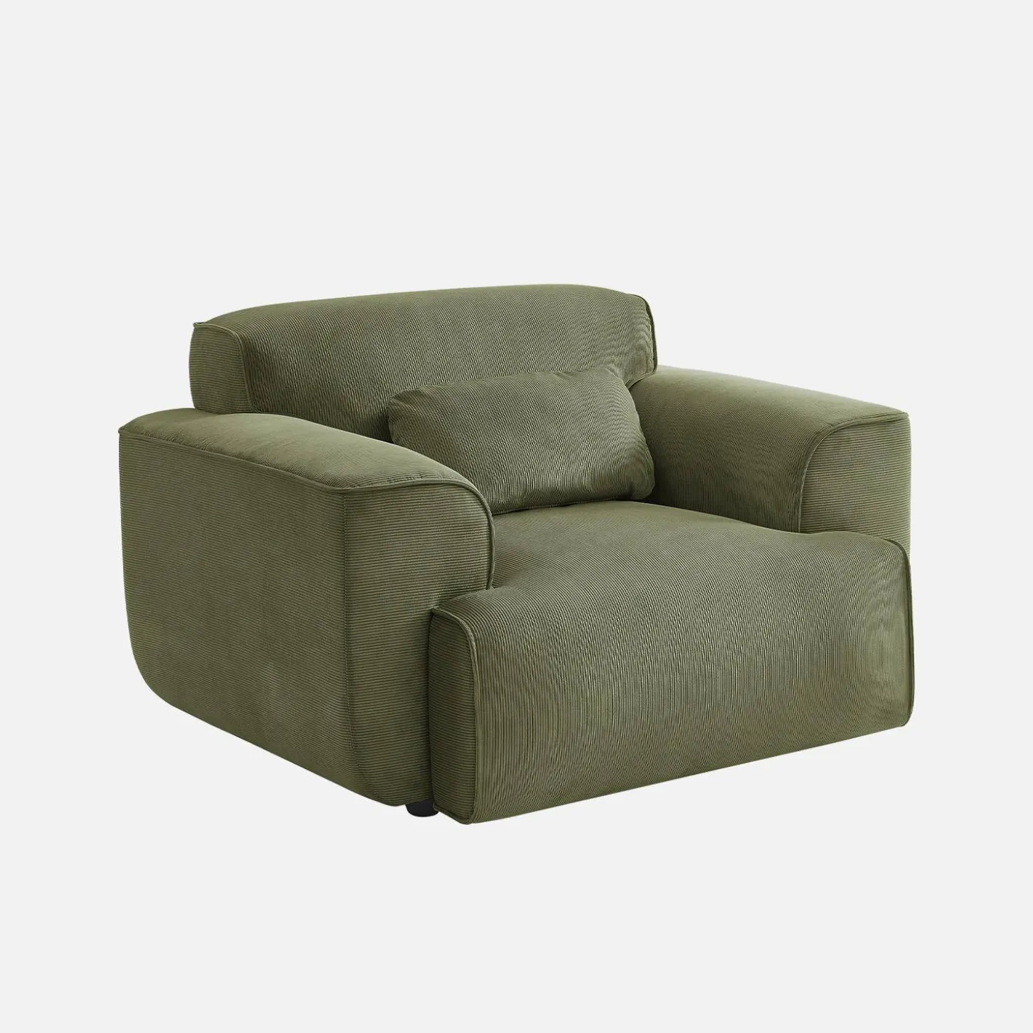 Sillón de pana con cojín